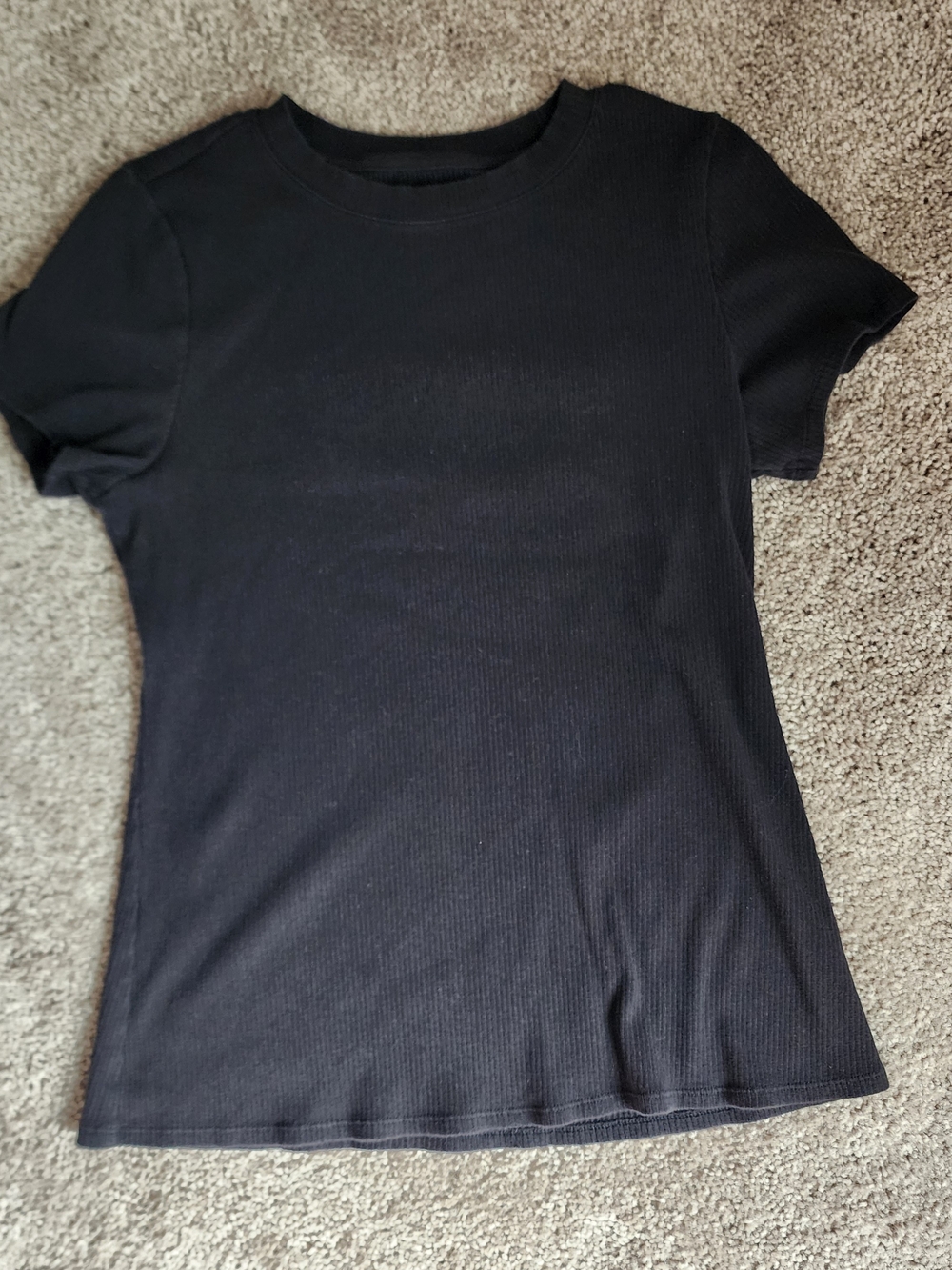 Fitted Stretchy Black Tee